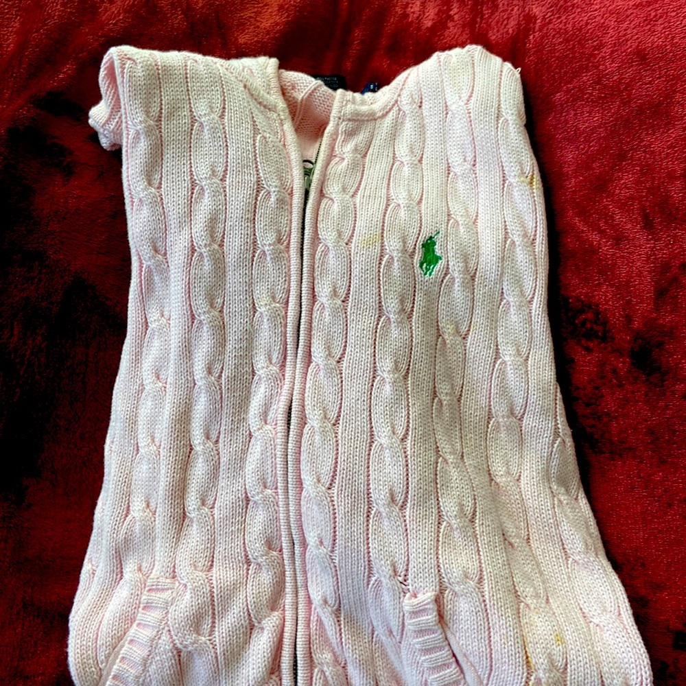 Pink Large Polo Sweater